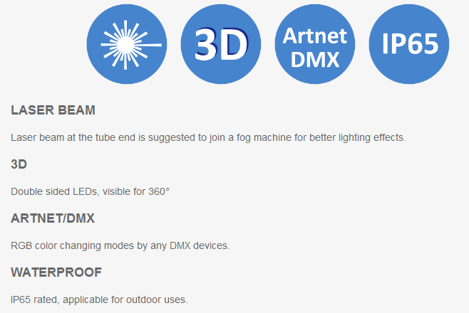 DMX 3D Laser Fluorescent LED